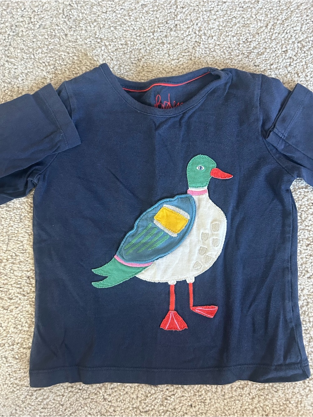 Boden long sleeve duck embroidered top size 3/4